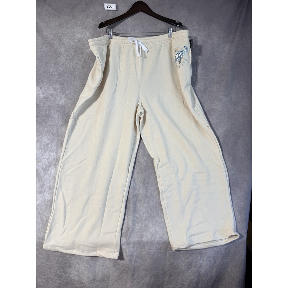 Ford Mustang Sweatpants Women's 2X Beige Grayson Threads‎ Jogger Pants NWT